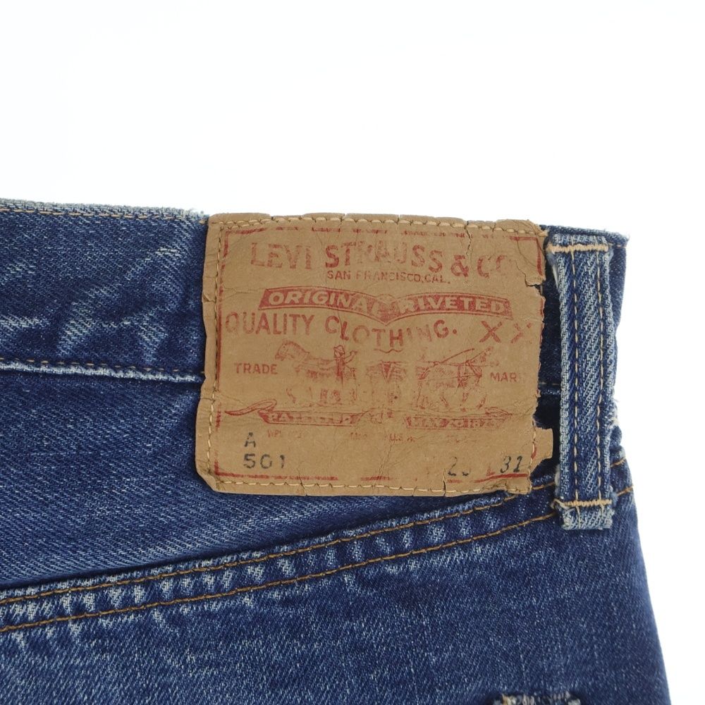 Vステッチ ショートデニムパンツ