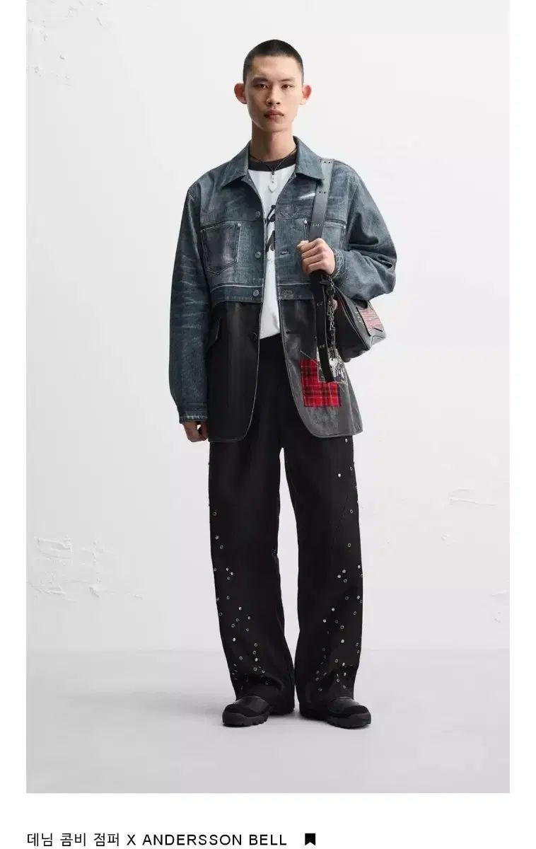 ZARA アンダースンベル デニム コンビ アウター XL