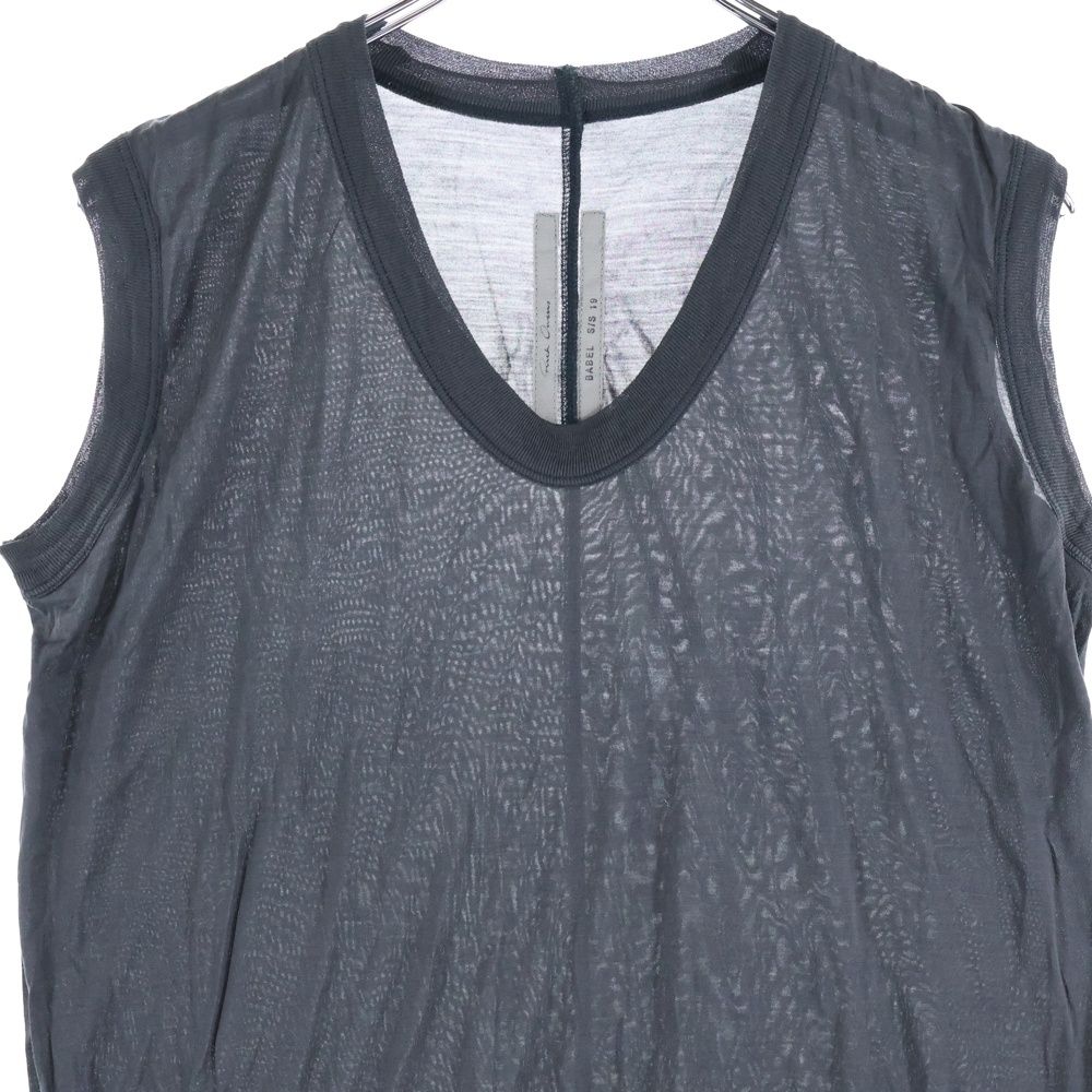  Rick Owens リックオウエンス 19 SS Tanktop ノースリーブシャツ タンクトップ グレー JR その他 メンズ