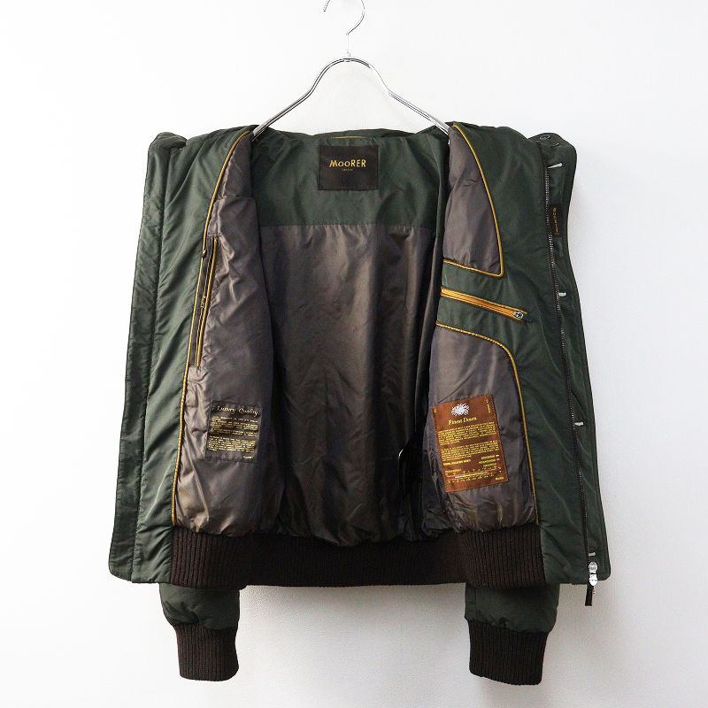 メンズ ムーレー MOORER DAZZI-KM N-2B型 リアルファー付き ダウン