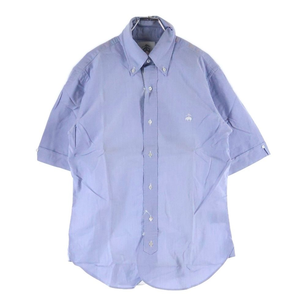 BLACK FLEECE BY BROOKS BROTHERS ブラック フリース バイ ブルックス ブラザーズ パネルランダム ストライプ ボタンダウン 長袖シャツ ブルー ホワイト