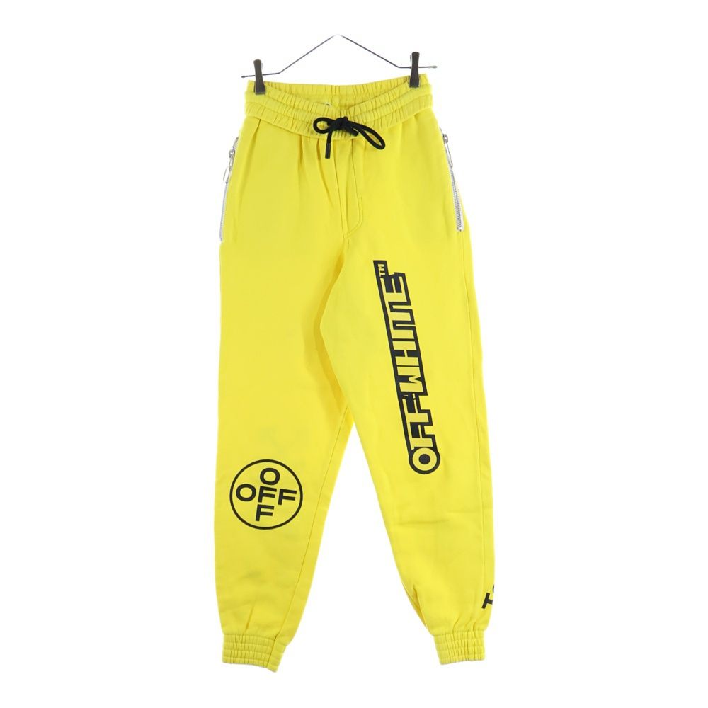 OFF WHITE オフホワイト 18 SS Arrow Sweat Pants アローロゴ スウェットパンツ イエロー