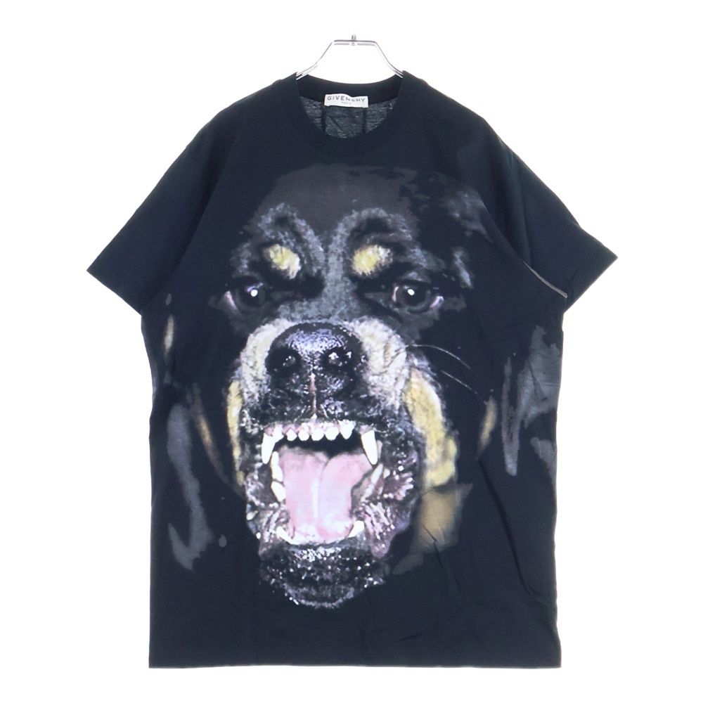 ジバンシィ 18 SS Rottweiler T Shirt ロットワイラー ドッグプリント半袖Tシャツ ブラック