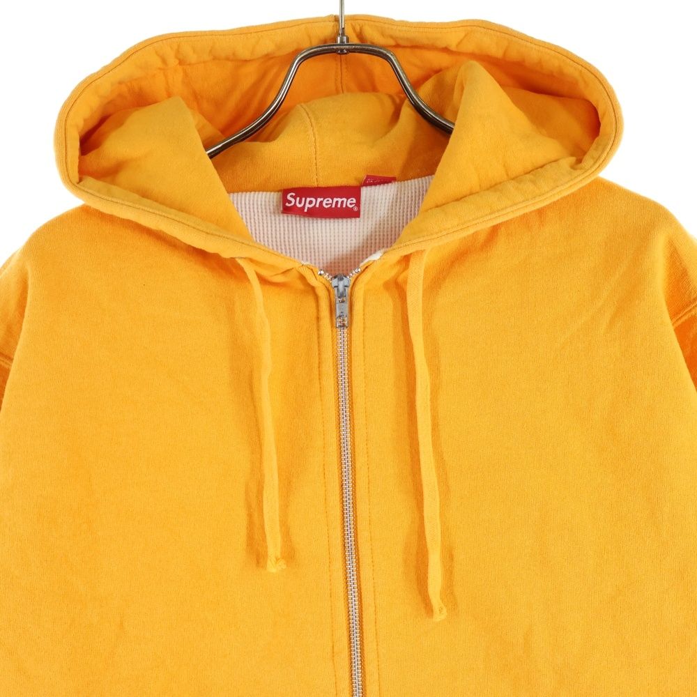 Supreme オレンジ ジップアップスウェット SUPREME (シュプリーム) 19AW Thermal Zip Up Hooded Sweatshirt 裏地