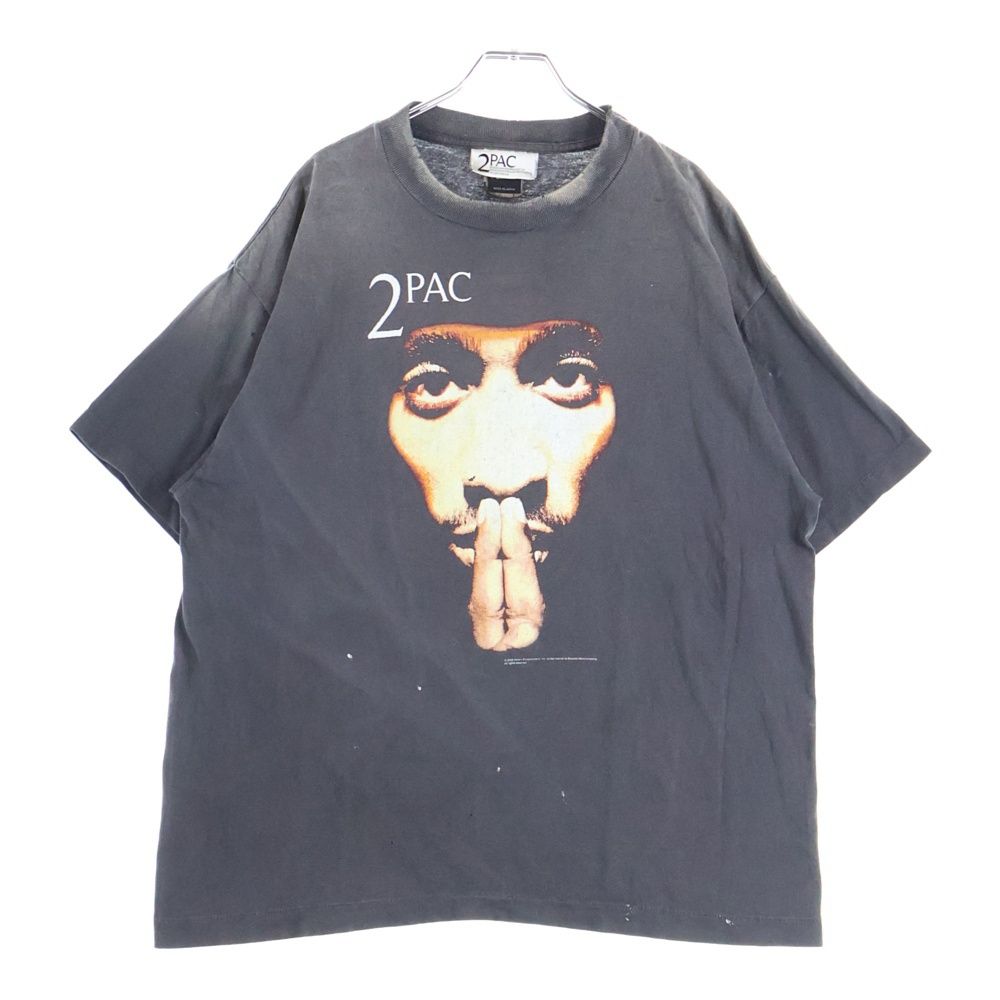 SAINT MICHAEL セントマイケル 25 SS 2 PAC PC TEE トゥパック ヴィンテージ加工プリント半袖Tシャツ SM HR 8 0000 C 14 ブラック