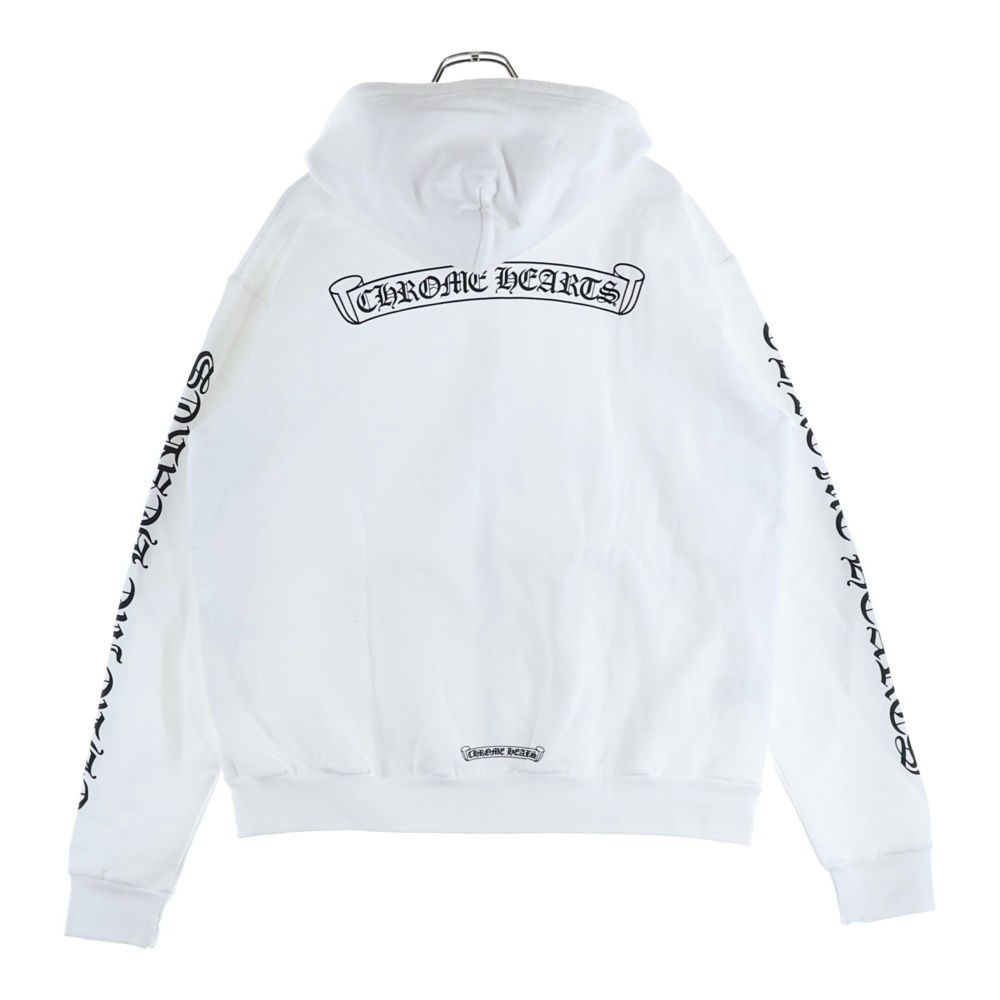 CHROME HEARTS (クロムハーツ) SWTSHRT HD ZIP バックスクロールラベル