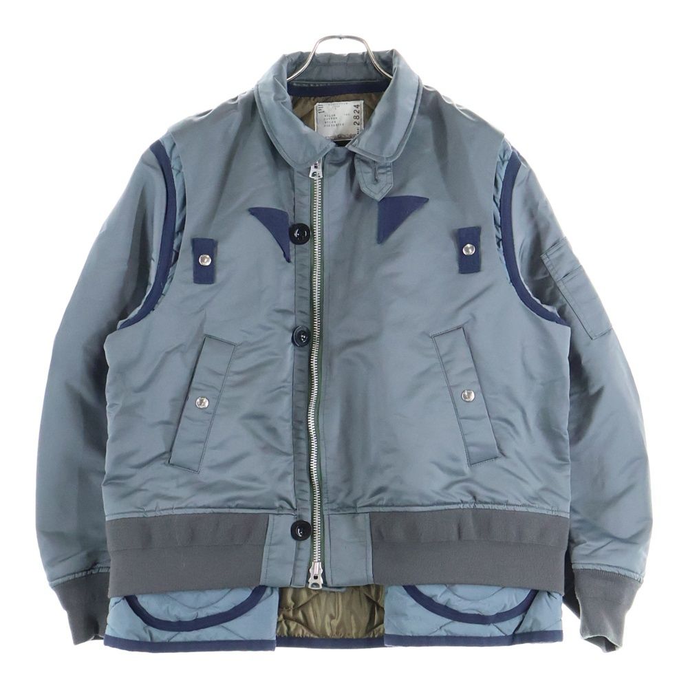 Sacai サカイ 22 AW Nylon Twill Mix Blouson ナイロンツイル ブルゾン 再構築ジャケット カーキ 02824 M