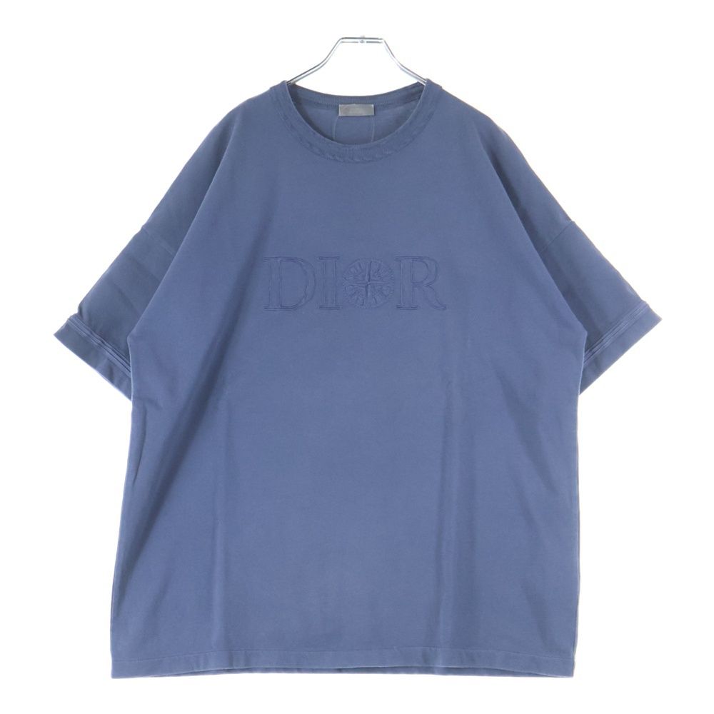 DIOR ディオール 24 AW STONE ISLAND ストーンアイランド ロゴ クルーネック 半袖Tシャツ カットソー ブルー