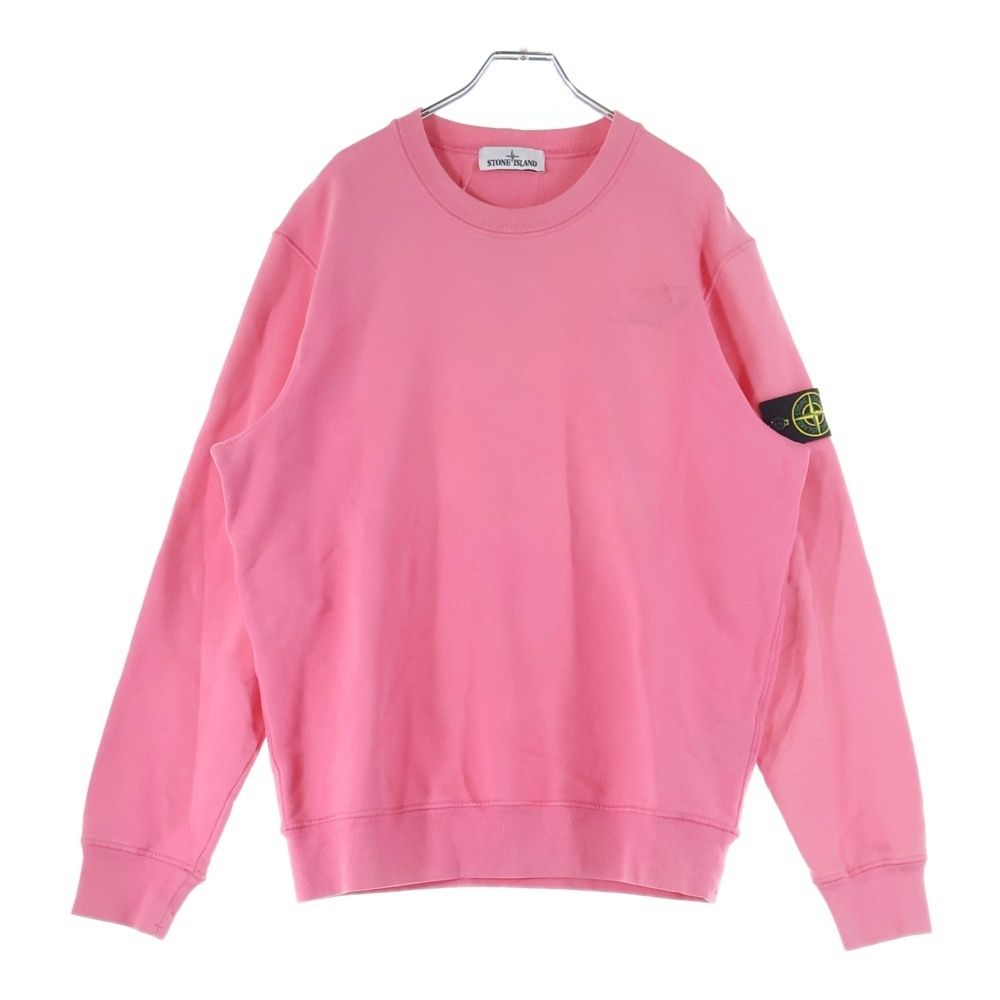 【お値下げ！】ストーンアイランド スウェットシャツ ピンク STONE ISLAND (ストーンアイランド) Sweatshirt ロゴワッペン クルー