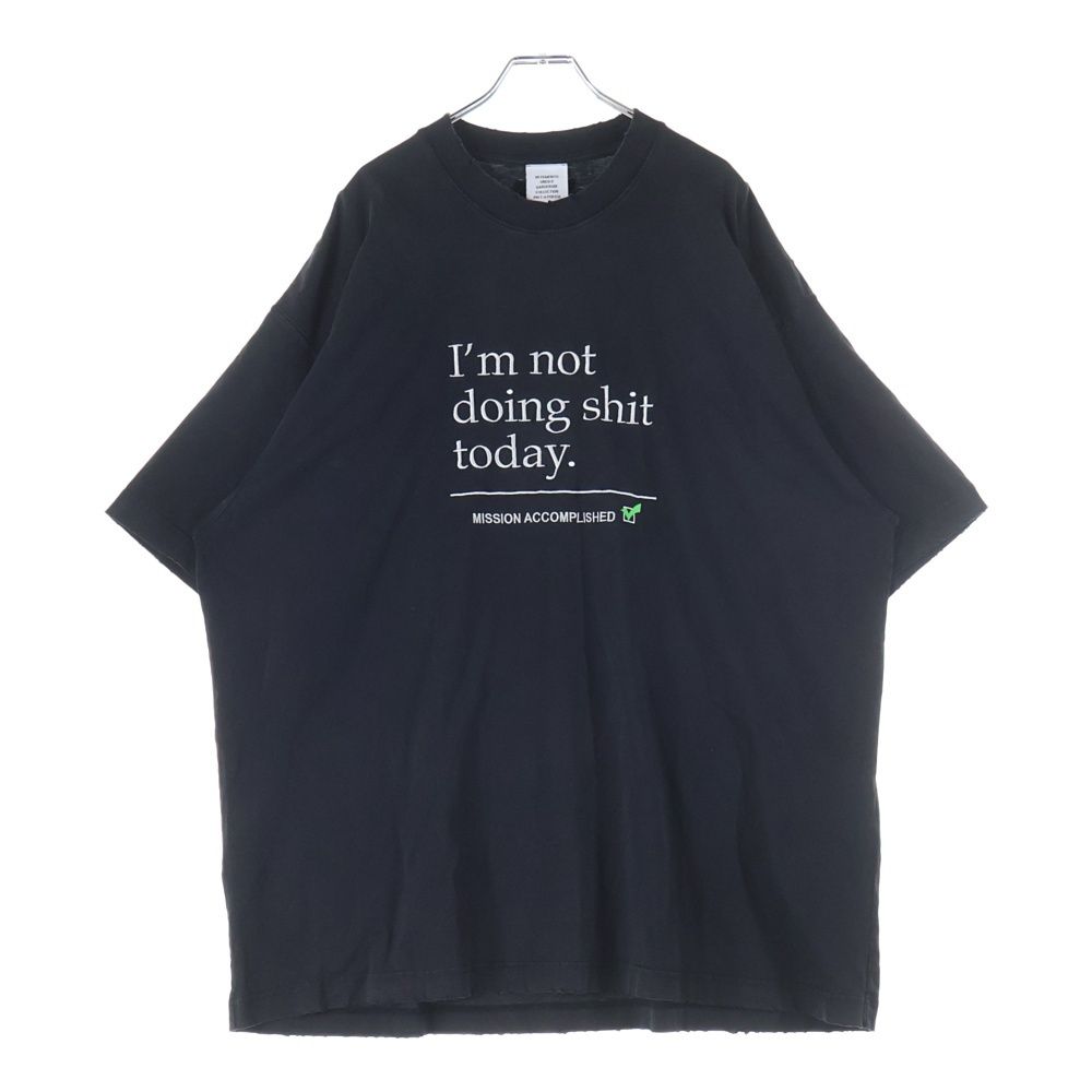 VETEMENTS (ヴェトモン) 23SS Not Doing T-Shirt ダメージ加工 ロゴ