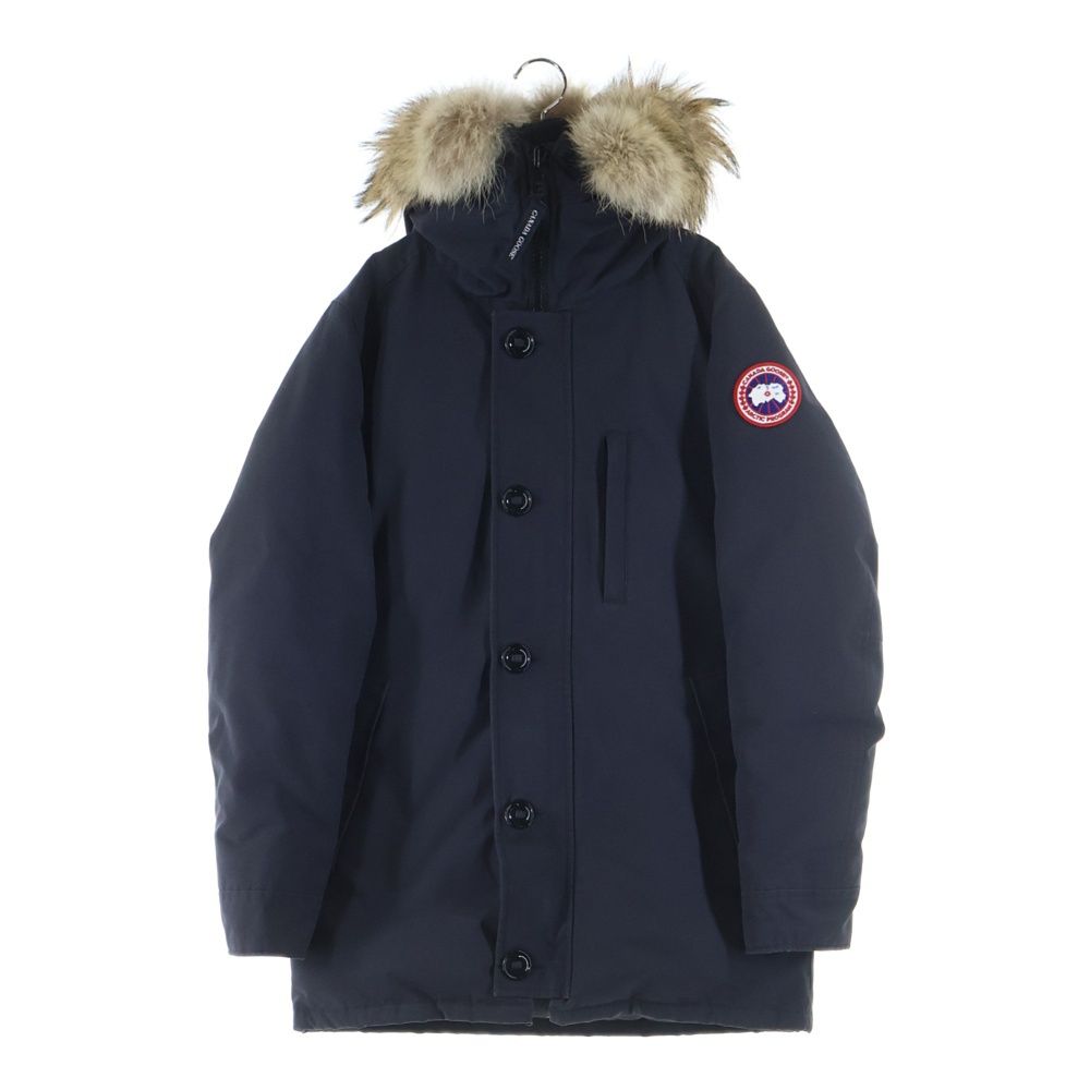 CANADA GOOSE カナダグース JASPER PARKA ジャスパーパーカー マルチポケット ジップアップ ファーフーデッドダウンジャケット ネイビー 3438 JM