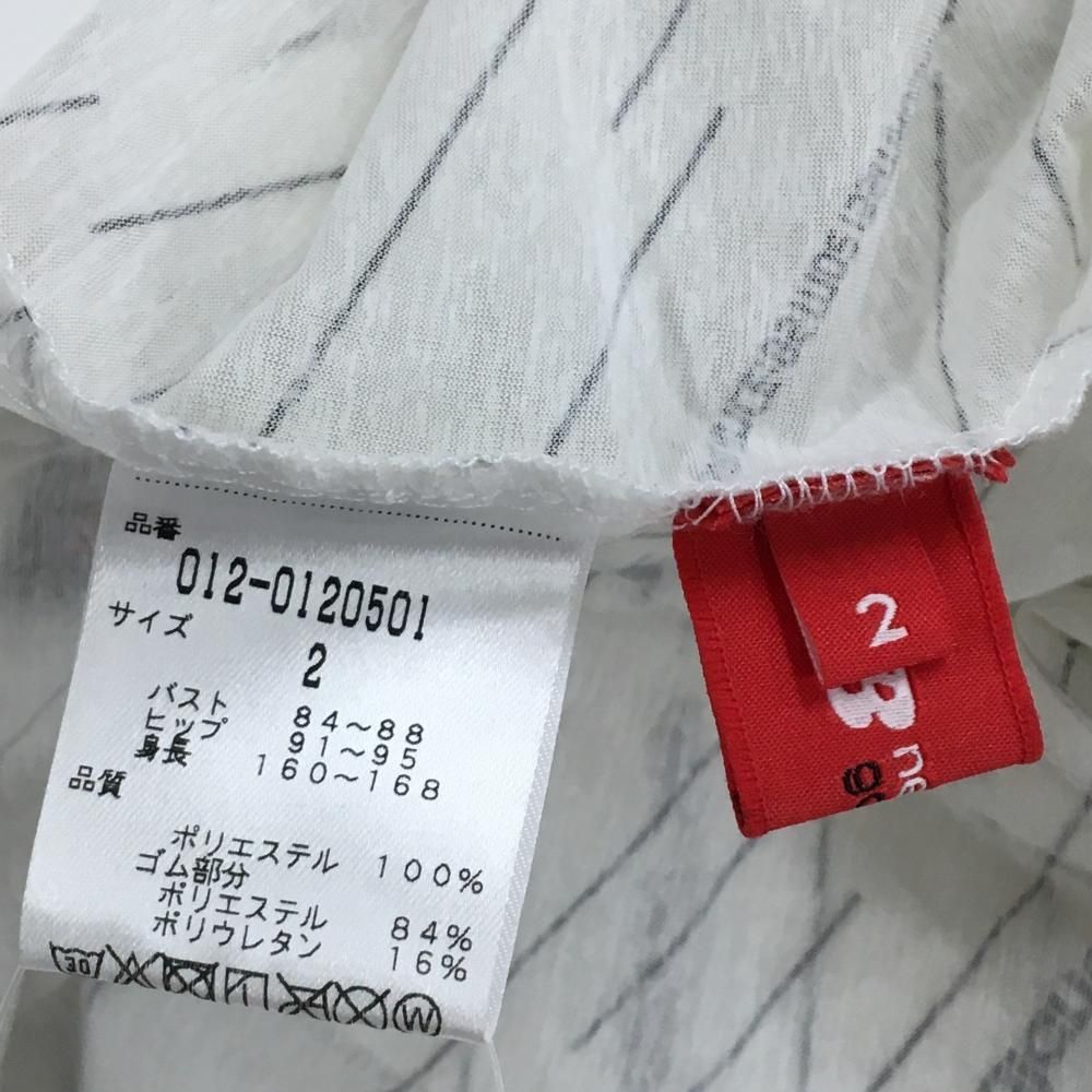 美品】ニューバランスゴルフ ジップパーカー 白×黒 ロゴ総柄 斜め