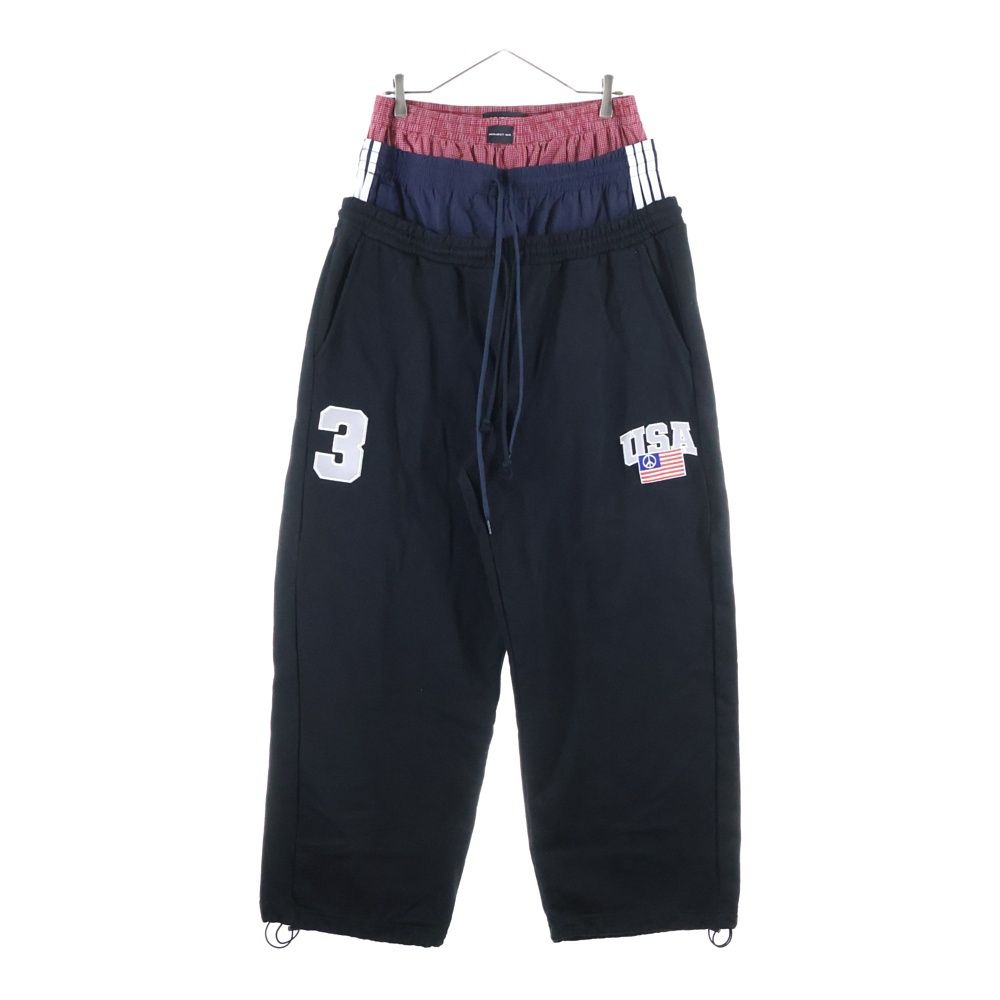 PROJECT G R プロジェクトジーアール 3 LAYERED SWEATPANTS レイヤードスウェットパンツ ブラック