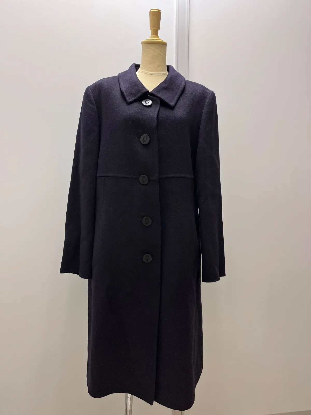 美品】ビソーニナチューラ カシミヤ100%ロングコート ボルドー 42 