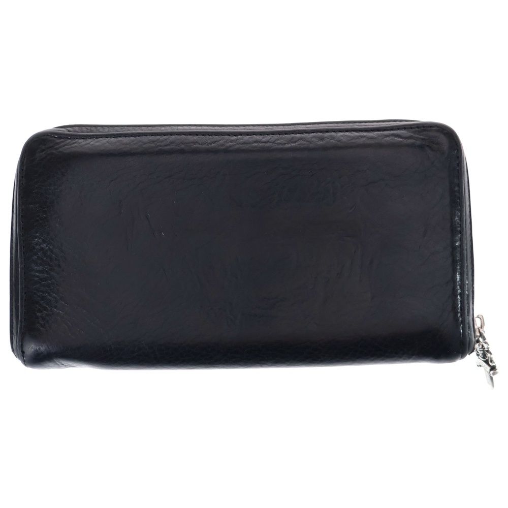 CHROME HEARTS クロムハーツ REC F ZIP PLANE プレーン ラウンドジップレザーウォレット 財布 ブラック BCA 370