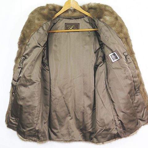 サガミンク SAGA MINK 銀サガ ミンク ファー ハーフコート 毛皮 F