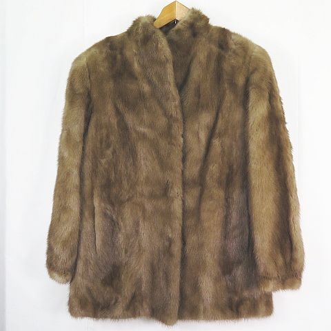 【中古】サガミンク SAGA MINK 銀サガ ミンク ファー ハーフコート 毛皮 F ブラウン 2sa6927 サガミンク SAGA MINK 銀サガ ミンク ファー ハーフコート 毛皮 F