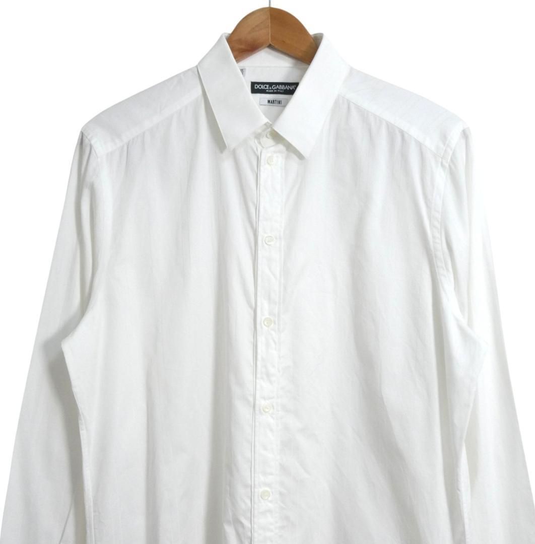 Dolce & Gabbana ホワイト長袖シャツ 美品 DOLCE&GABBANA ドルチェアンドガッバーナ MARTINI マルティーニ