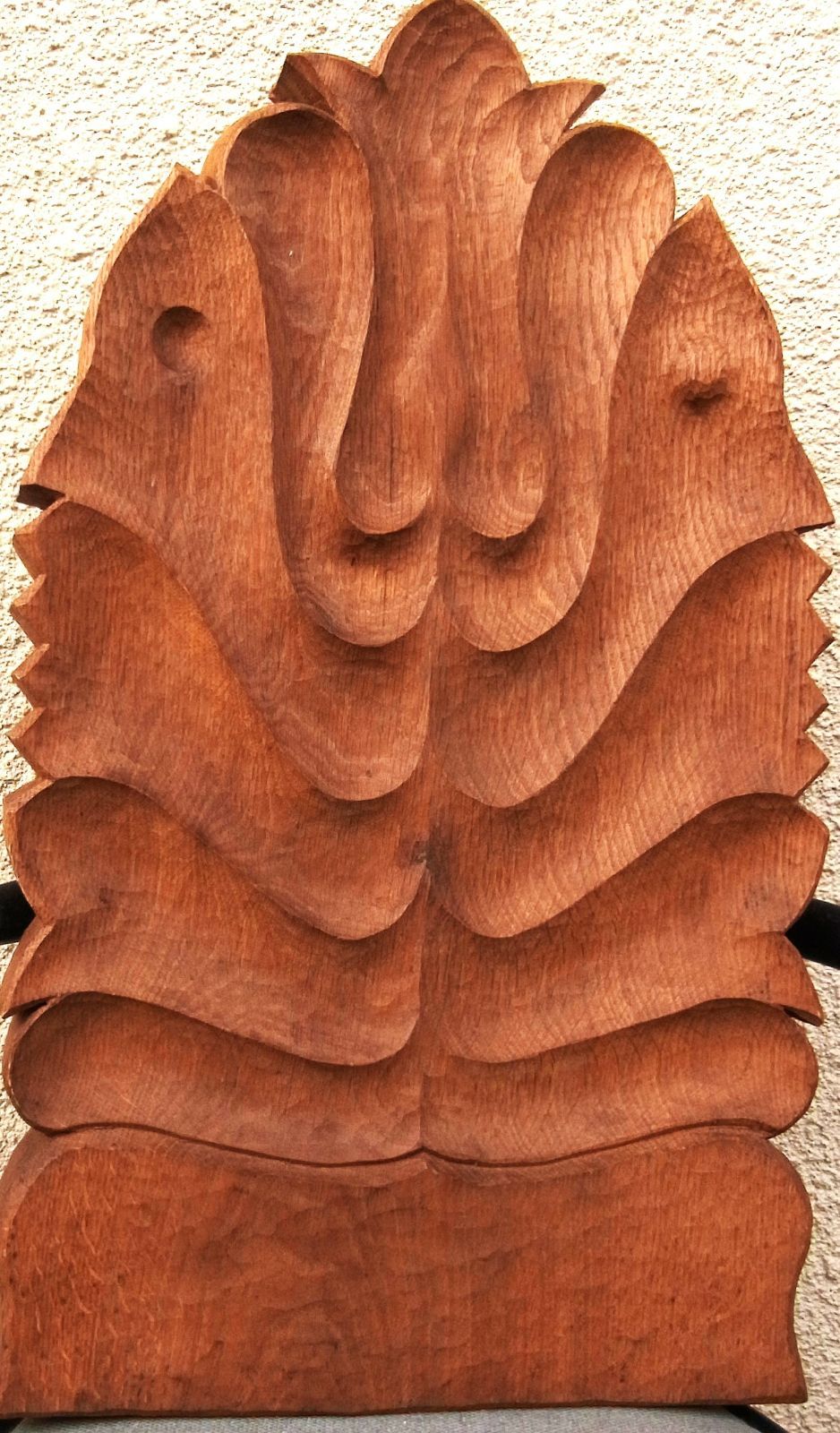 木彫りの壁飾り W-16 炎の祈り ハンガリーの著名な彫刻家 ウオールアート オフィス ホールなどに