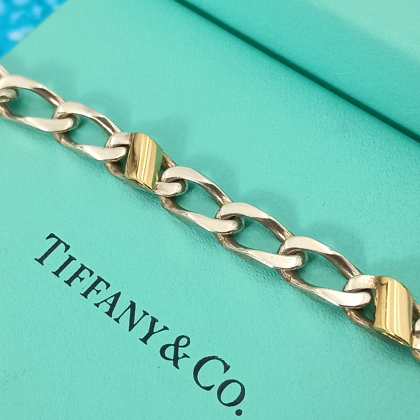TIFFANY&Co. ティファニー フィガロチェーン 喜平 ブレスレット メンズ