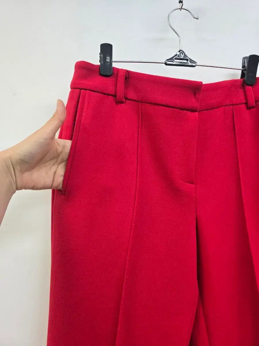 JIGOTT ジゴット POINT ポイント レッド Red 厚手 Thick 約 40 cm Wide スラックス Slacks スラックス パンツ レディース
