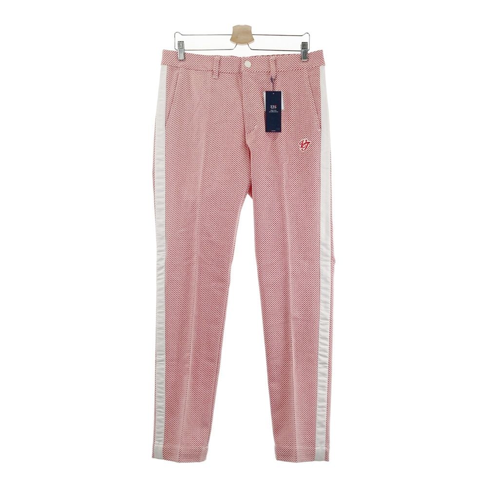 サイズ 86 23区GOLF ニジュウサンクゴルフ コットン混 ストレッチパンツ 総柄 レッド系 ゴルフウェア メンズ ストスト
