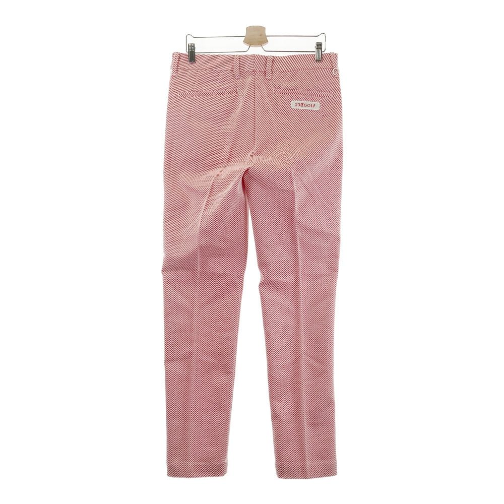 サイズ 86 23区GOLF ニジュウサンクゴルフ コットン混 ストレッチパンツ 総柄 レッド系 ゴルフウェア メンズ ストスト