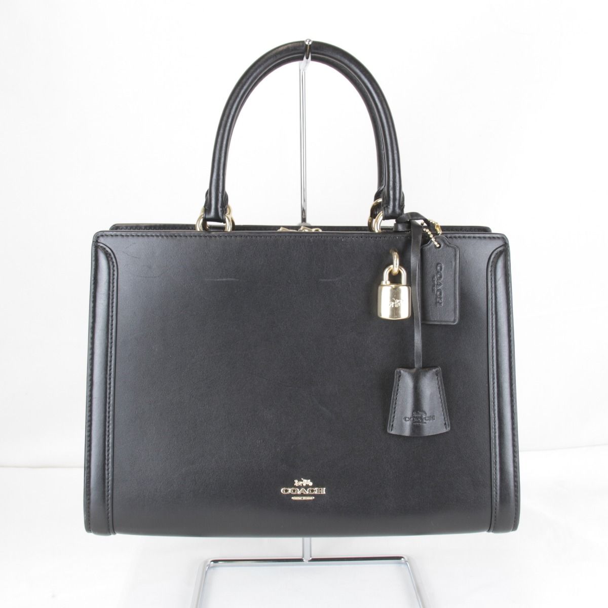 COACH コーチ K 1881 F 49500 ゾーイ ハンドバッグ ブラック レザー シック レディース シンプル ブランド