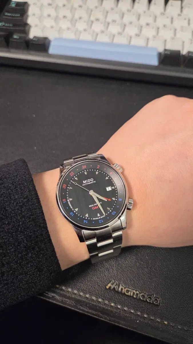  ミドー マルチポート GMT オートマチック メタル時計 自動巻き時計 腕時計(アナログ)