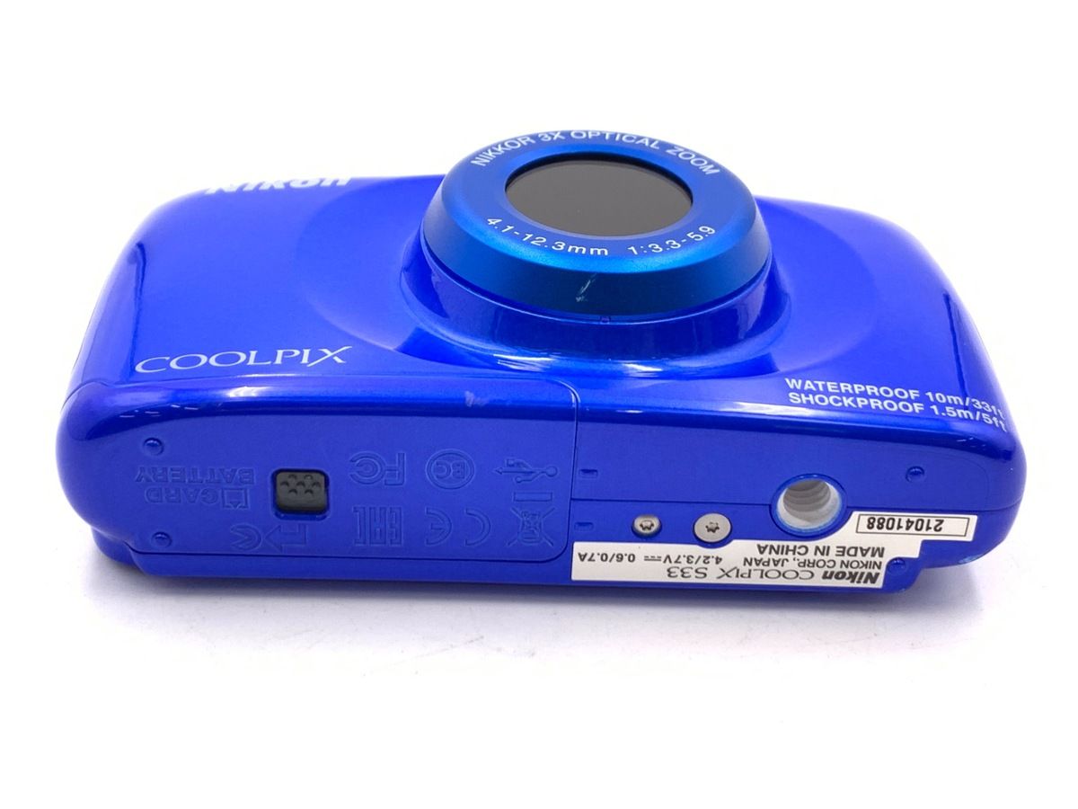  難あり品 ニコン COOLPIX S 33 BL ブルー コンパクトデジタルカメラ デジタルカメラ