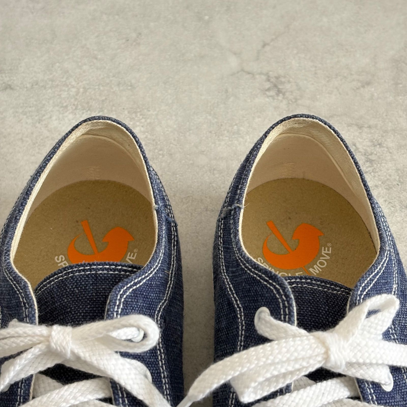  SPINGLE MOVE スピングルムーブ デニムスニーカー LOW シューズ 靴 インディゴ 日本製 ネイビー L スニーカー 靴