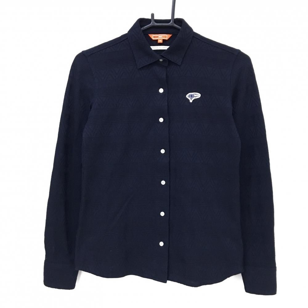 BEAMS BEAMSGOLF 長袖 シャツ ゴルフ ウェア ネイビー S GOLF ビームス