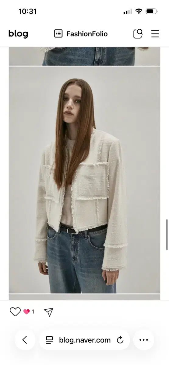 INSILENCE ツイードジャケット アイボリー