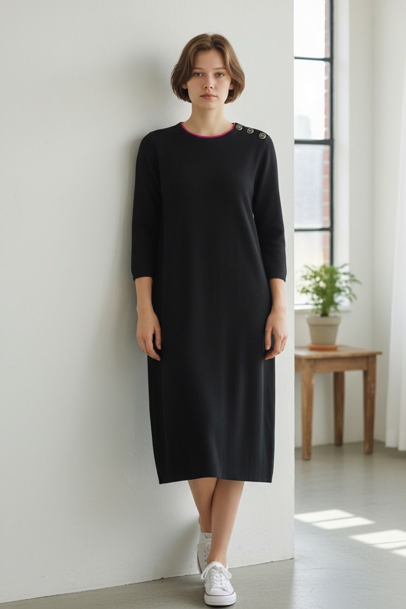 Sonia Rykiel ソニアリキエル ニットワンピース 肩ボタン 上品 普段着