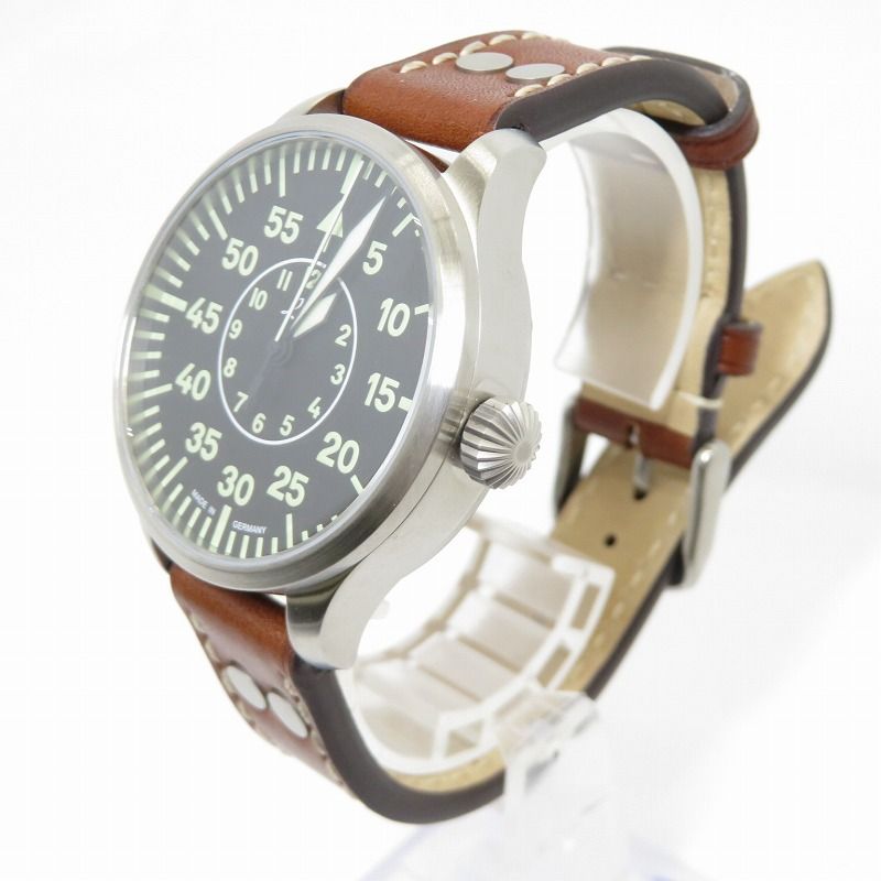 【瀬戸大橋店】 Laco | ラコ 中古 腕時計 アナログ自動巻き Laco PILOT Aachen39 861990 ブラック 【131】 瀬戸大橋店】 Laco | ラコ 中古 腕時計 アナログ自動巻き Laco PILOT
