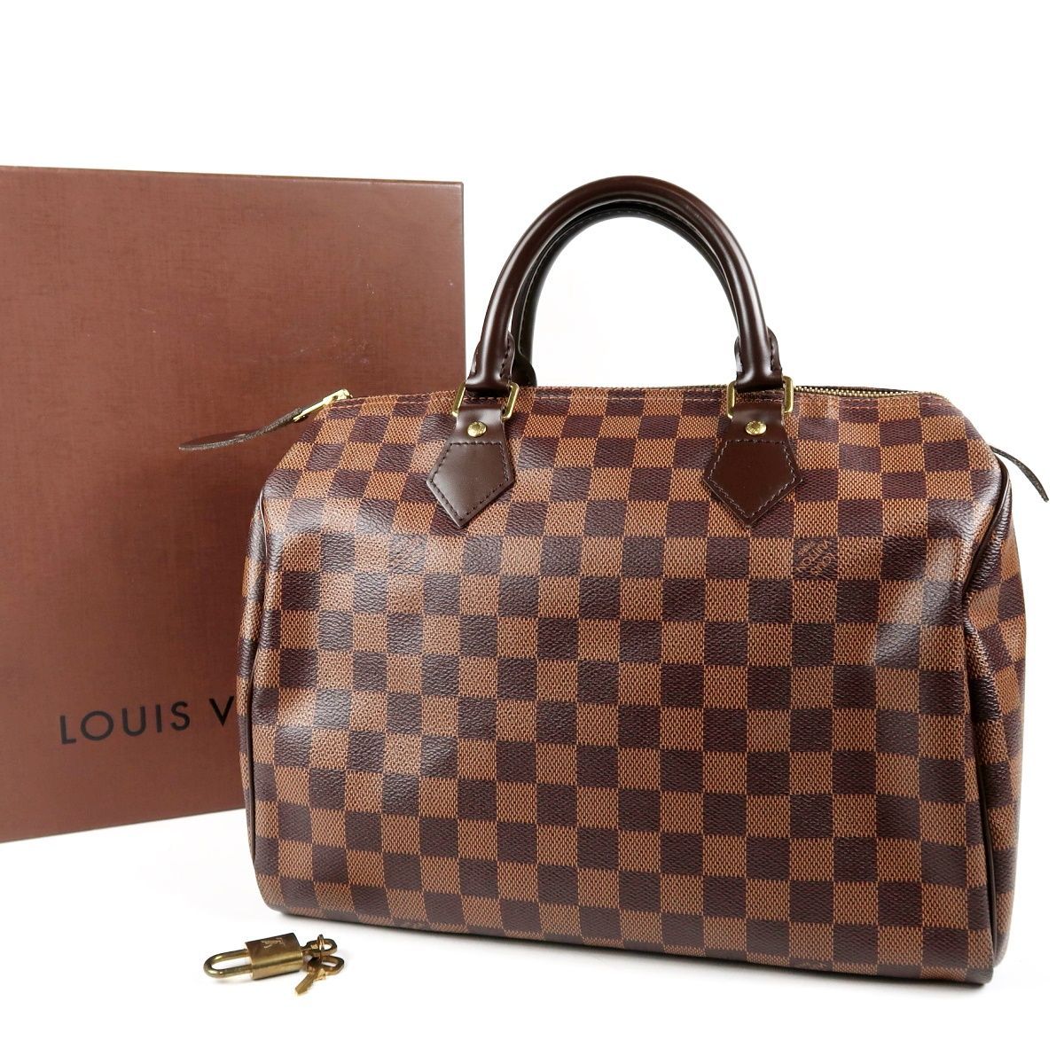 LOUIS VUITTON ヴィトン ダミエ スピーディ30 ハンドバッグ ミニボストン ブランド鞄 TX 35