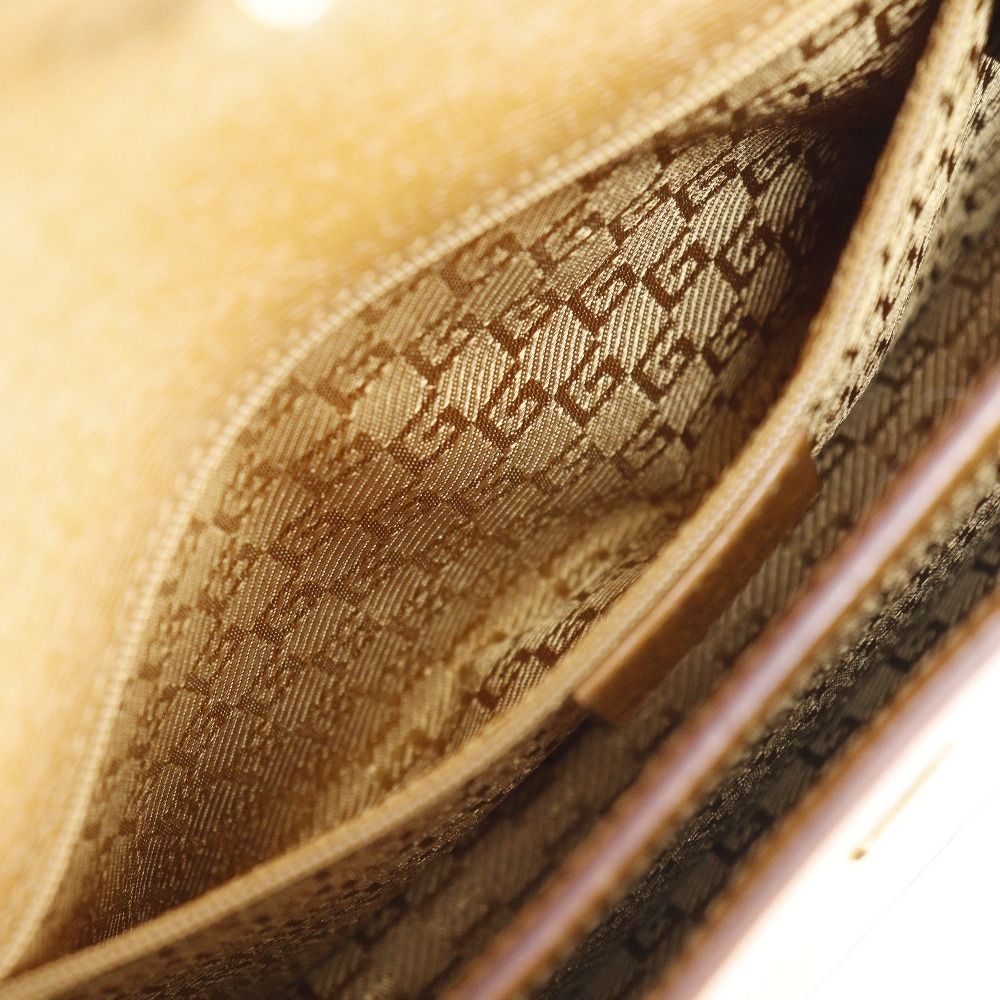 GUCCI】グッチ Gバックル 001.4140 カーフ 茶 レディース ショルダー