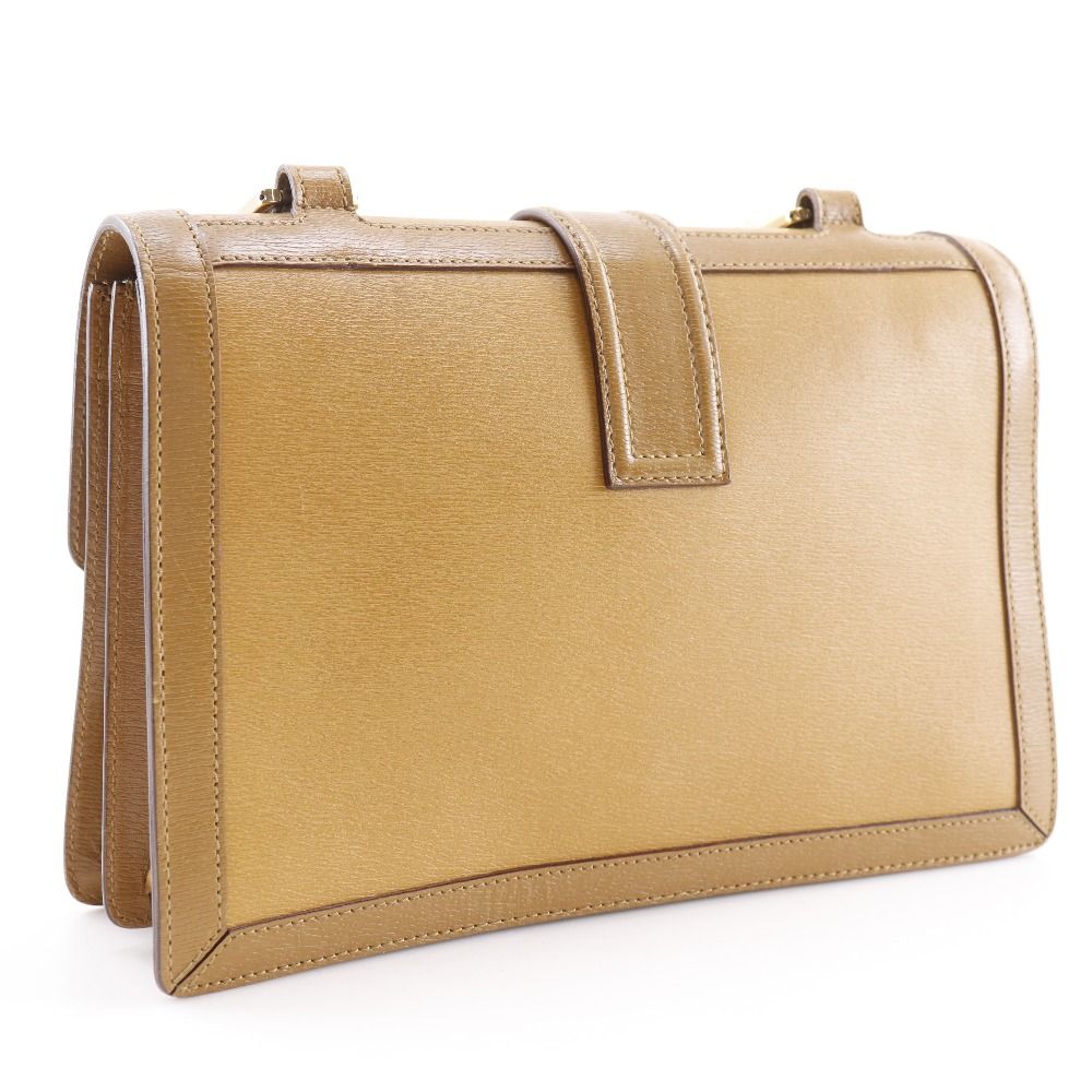 GUCCI】グッチ Gバックル 001.4140 カーフ 茶 レディース ショルダー