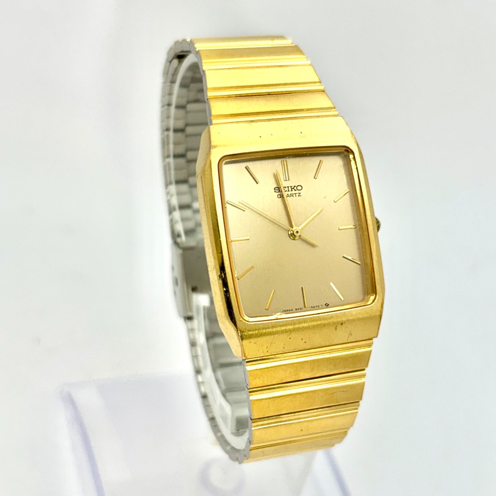 新品電池】SEIKO セイコー ゴールド メンズ 腕時計 5P31-5A69 730540