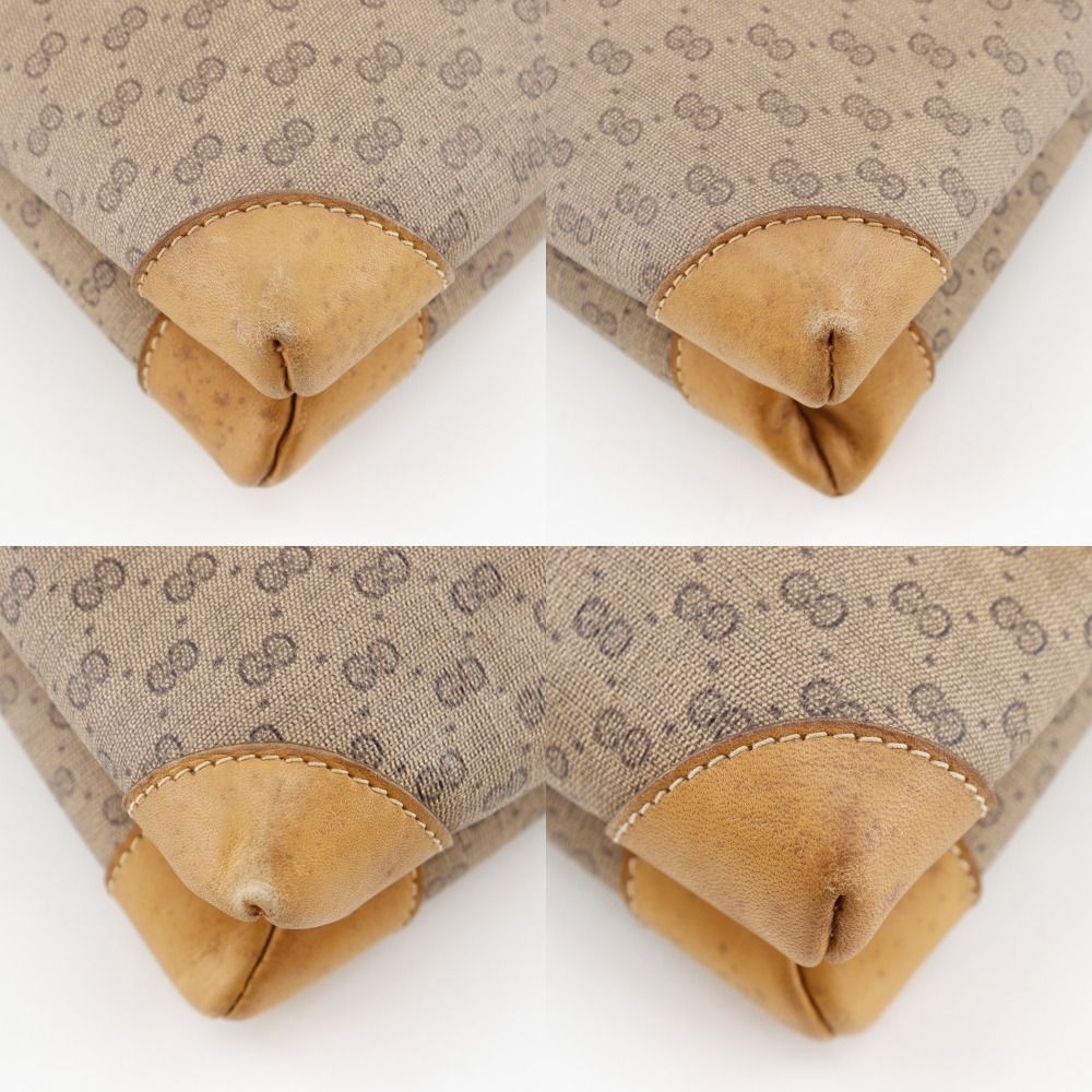 GUCCI】グッチ オールドグッチ マイクロGG ヴィンテージ PVC ベージュ