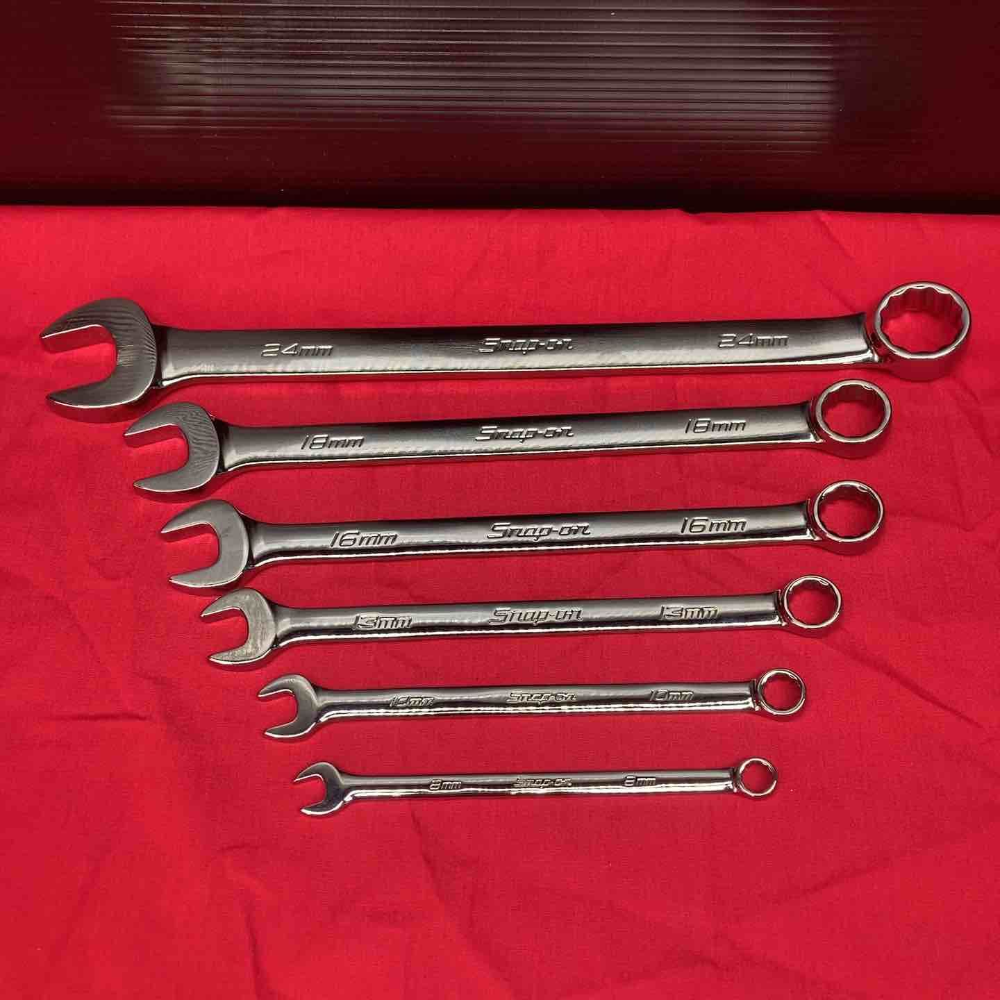 スナップオン Snap on スナップオンコンビネーションレンチ6点まとめてOEXM 8 10 13 16 18 24ｍｍ