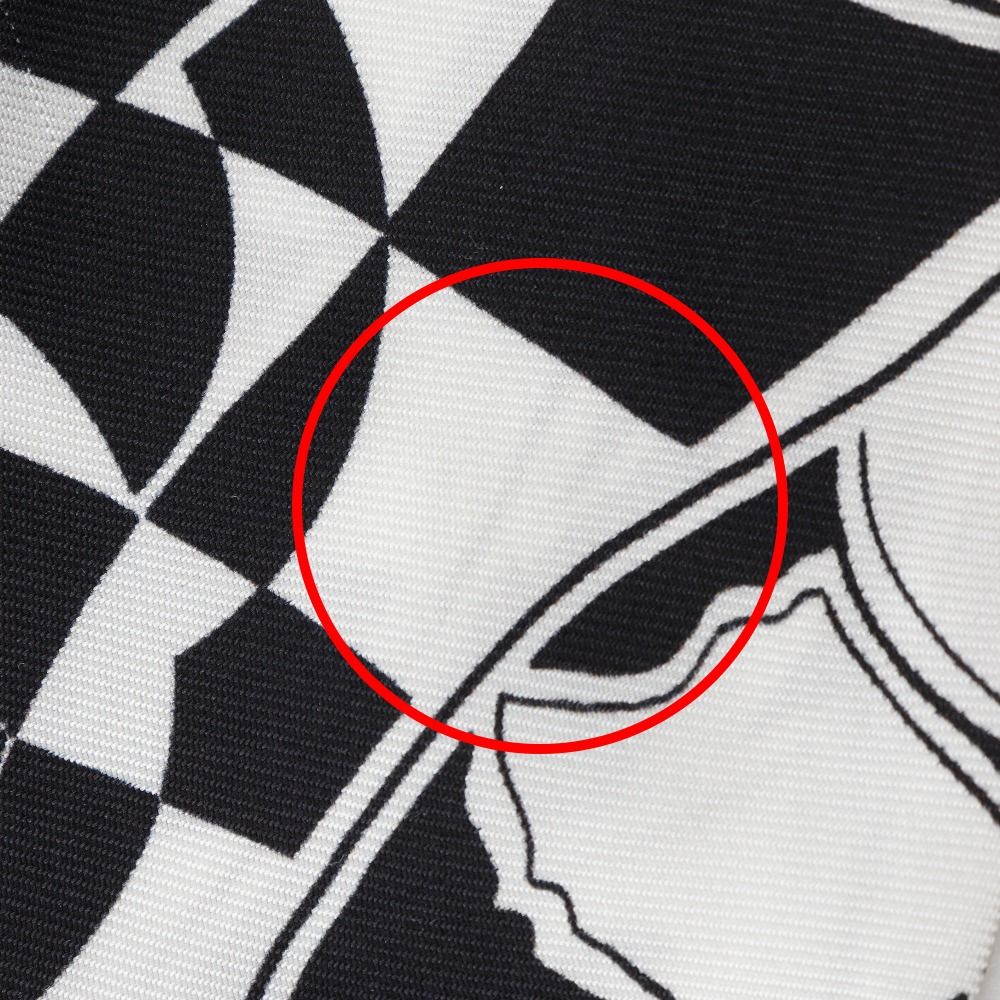 CHANEL】シャネル シュシュ ココマーク ロゴ リボン シルク 黒/白