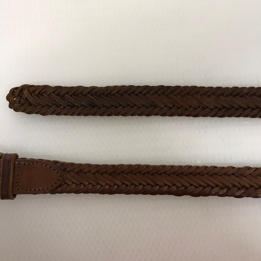 極艶美品Brooks Brothers 高級編み込みドレスベルト イタリア製