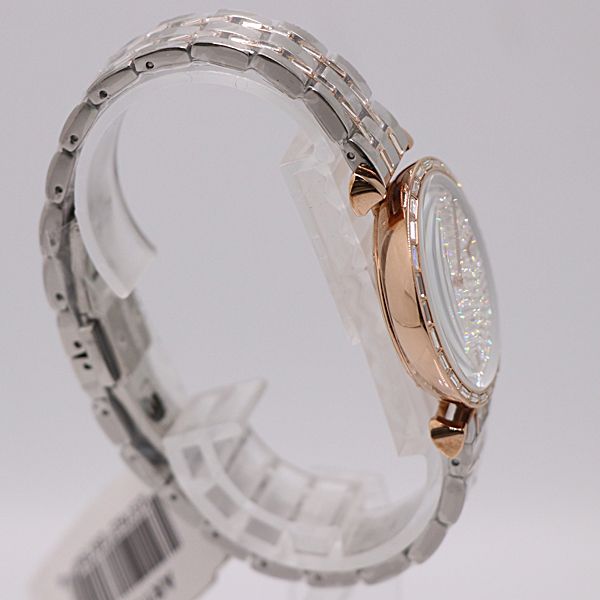 稼働 エンポリオアルマーニ QZ ラインストーン シルバーダイアル AR 11293 レディース腕時計 2000000 12 RSG KMR ABC 17726