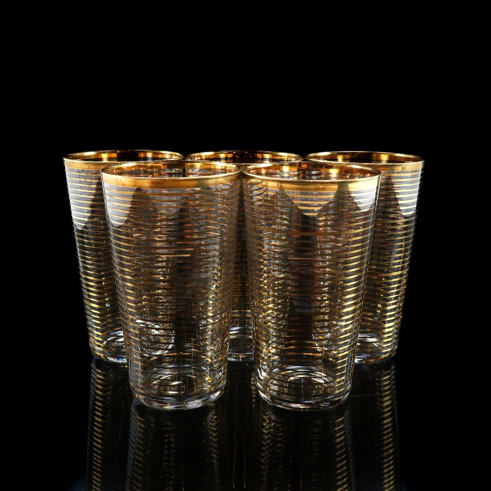 Baccarat】バカラ オールドバカラ 金線文グラス 5客 ガラス _ 食器