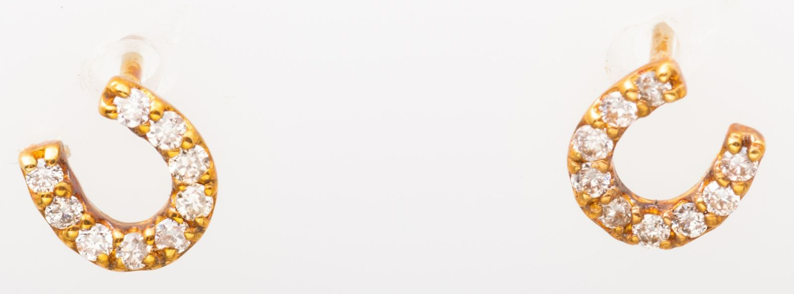 K 18 ダイヤモンド ピアス 馬蹄形 ホースシュー 品番d 24 56