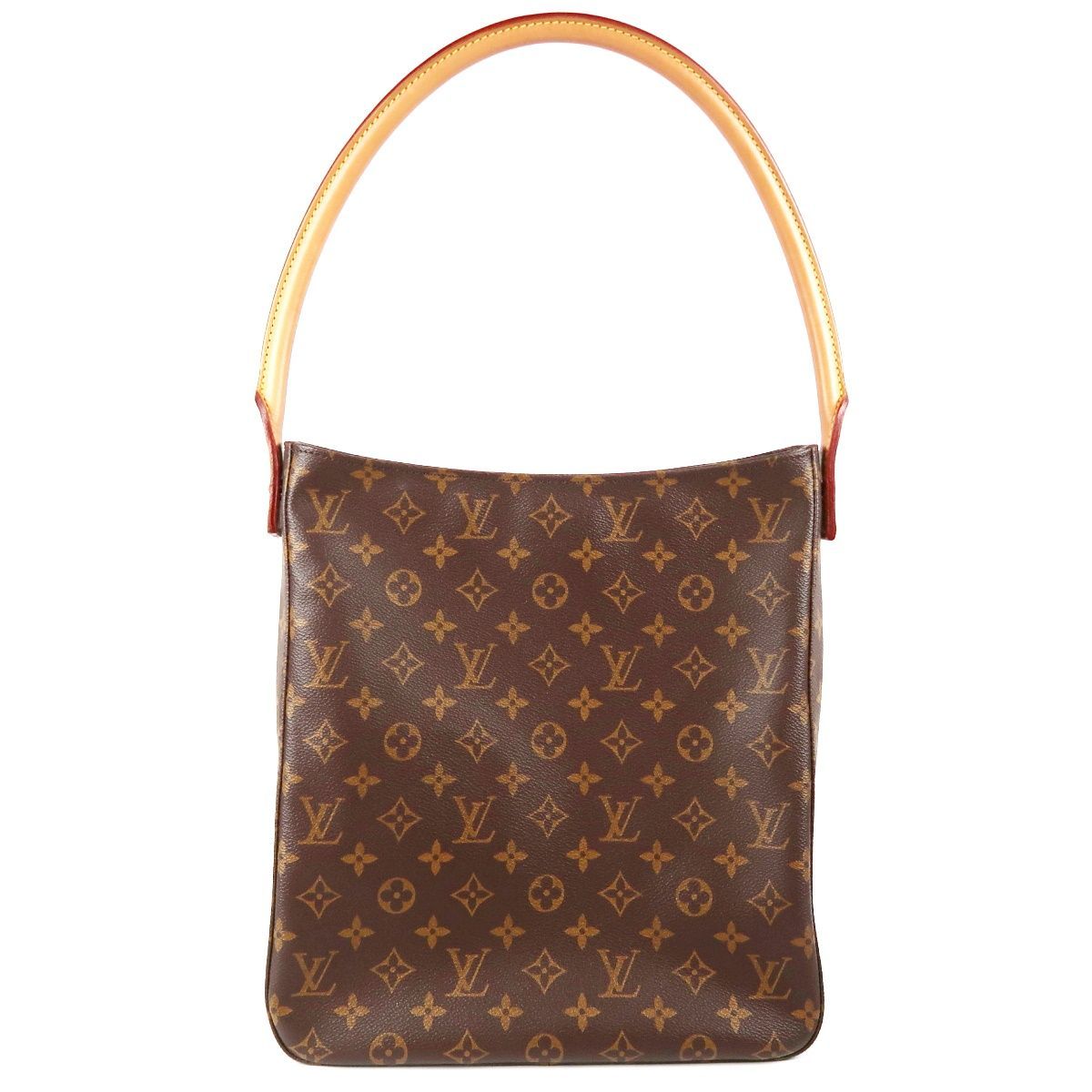 超 LOUIS VUITTON ヴィトン モノグラム ルーピングGM ワンショルダーバッグ ブラウン系 ブランド鞄 TX 27