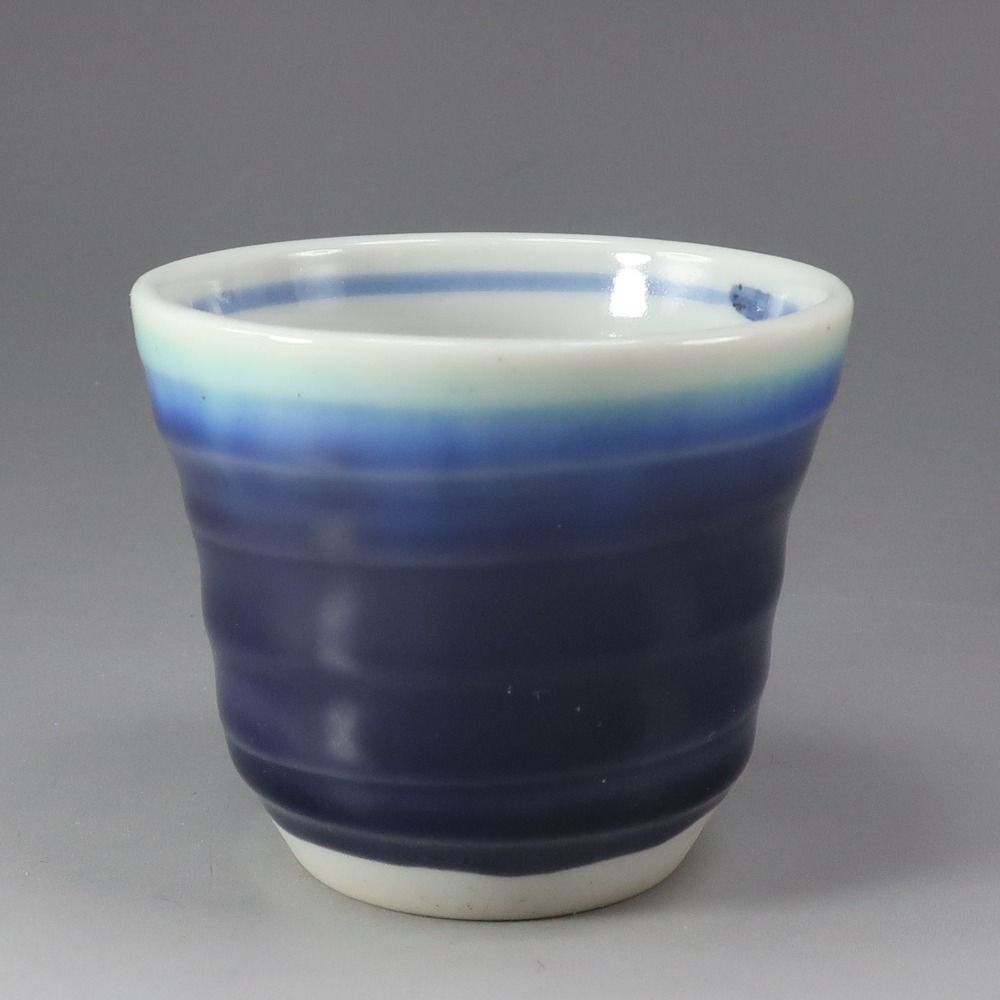 KUTANIYAKI】九谷焼 四代 徳田八十吉 作 ぐい呑み 陶磁器 _ 酒器