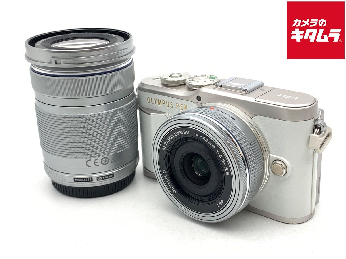 並品 オリンパス PEN E PL 9 EZダブルズームキット ホワイト