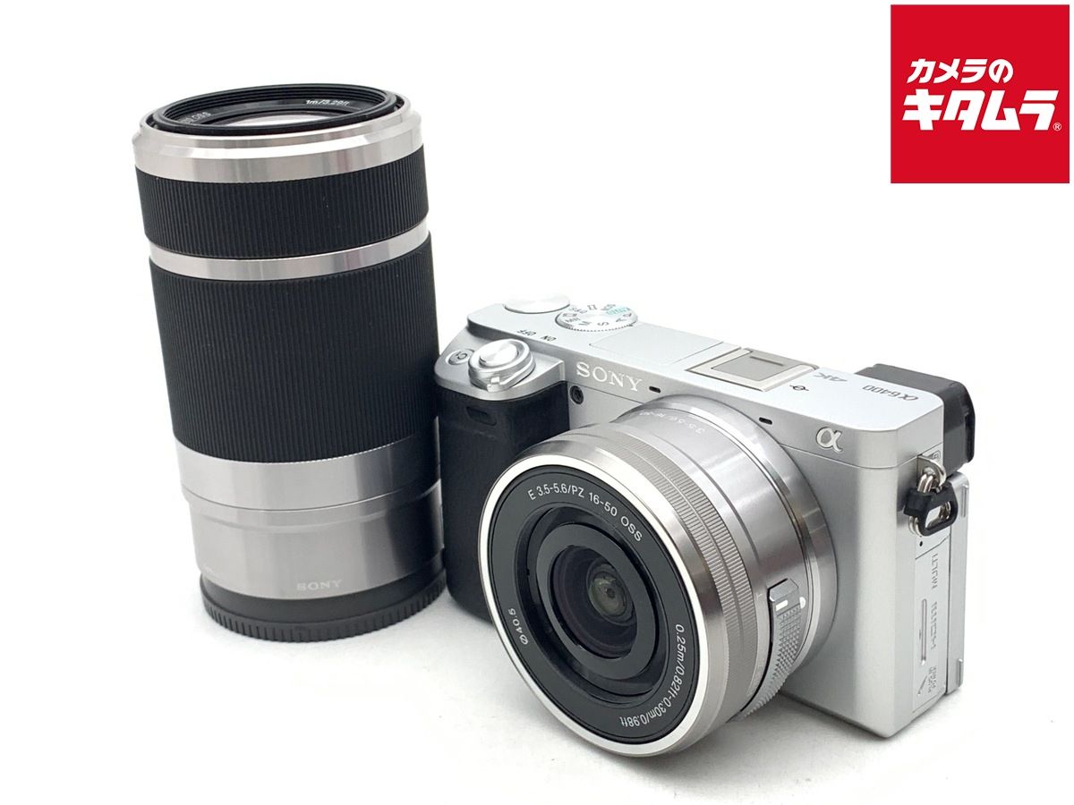 ソニー α6400 ダブルズームレンズキット シルバー ILCE 6400 Y S